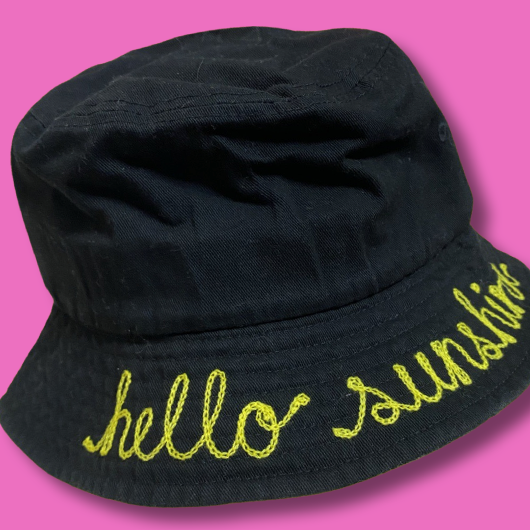 Custom Chainstitch Bucket Hat / Solid