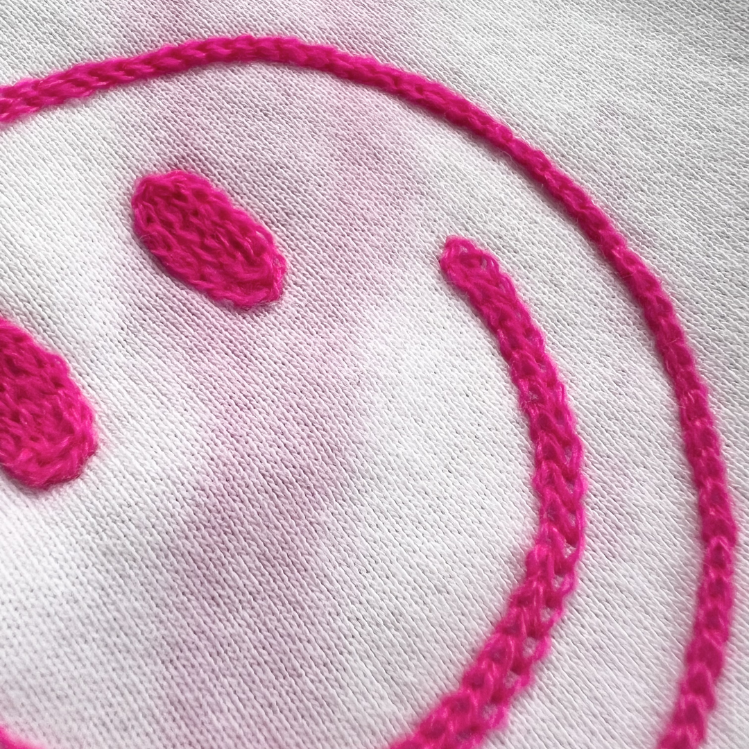 Tie Dye Smiley Chainstitch Sweatshirt