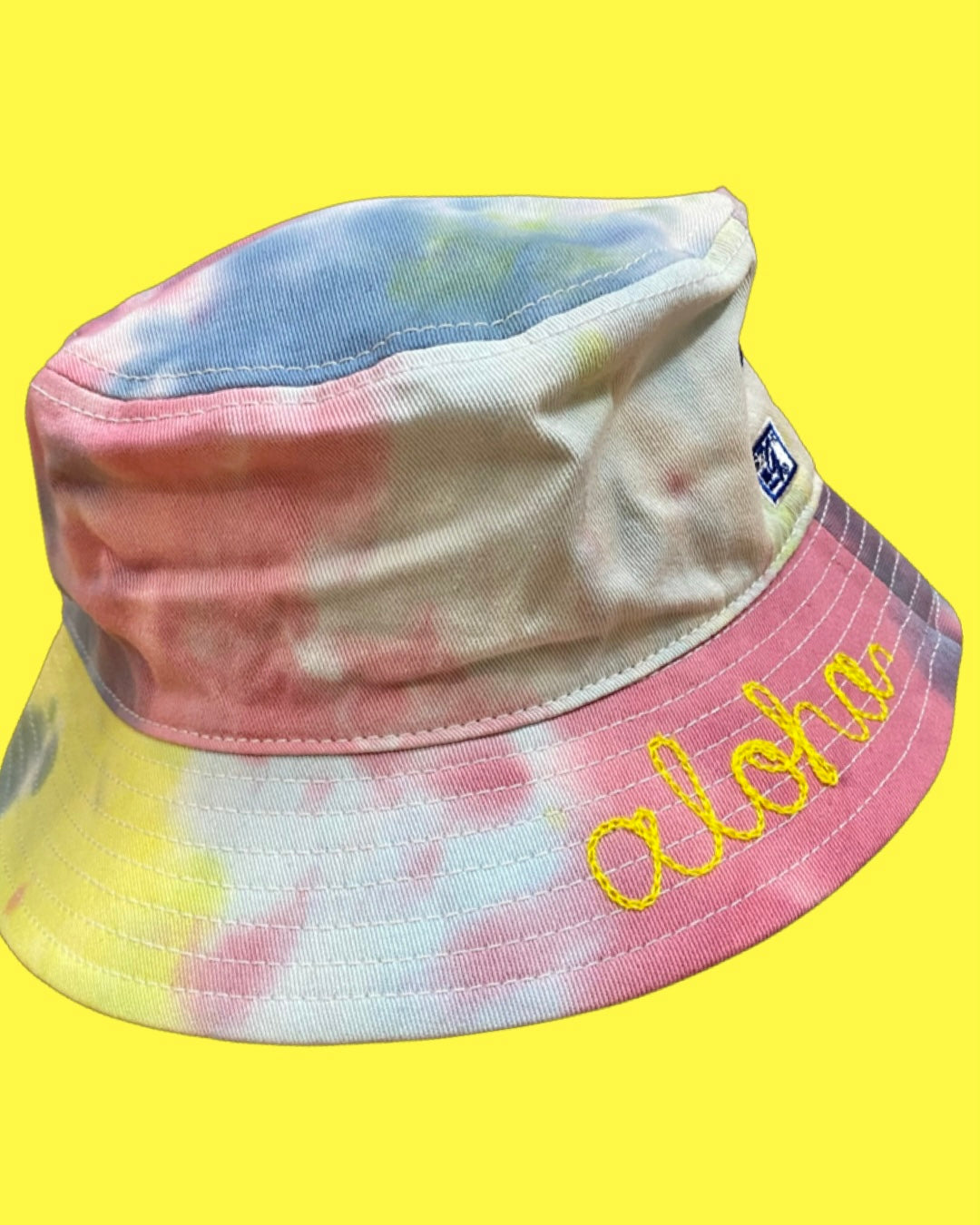 Custom Chainstitch Bucket Hat / Tie Dye